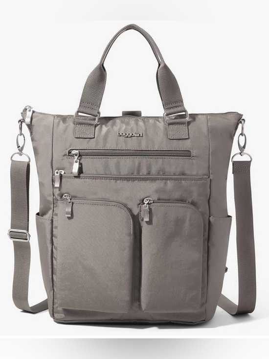 Baggallini Handbags - NWT Baggallini All Set 3 in 1 convertible crossbody tote backpack in silver gray